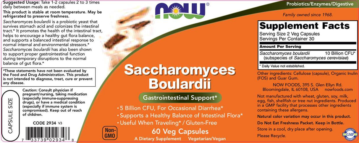 Saccharomyces Boulardii - 60 kapsula