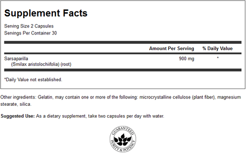 Korijen sarsaparile 450 mg - 60 kapsula