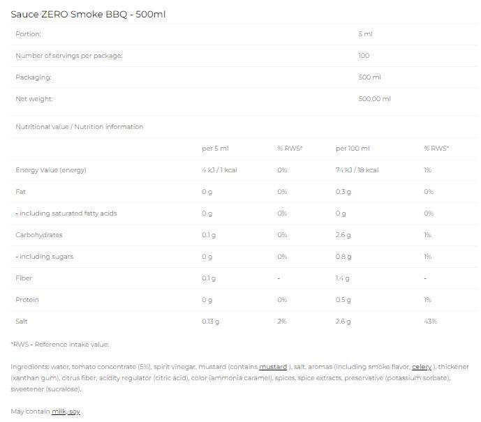 Umak Zero - Smoke BBQ - 500 ml