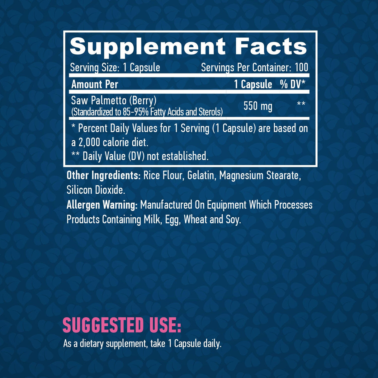 Saw Palmetto 550 mg./100 kaps.