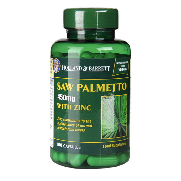 Saw Palmetto sa cinkom (Saw Palmetto sa cinkom) 100 veganskih kapsula NIZOZEMSKA & BARRETT