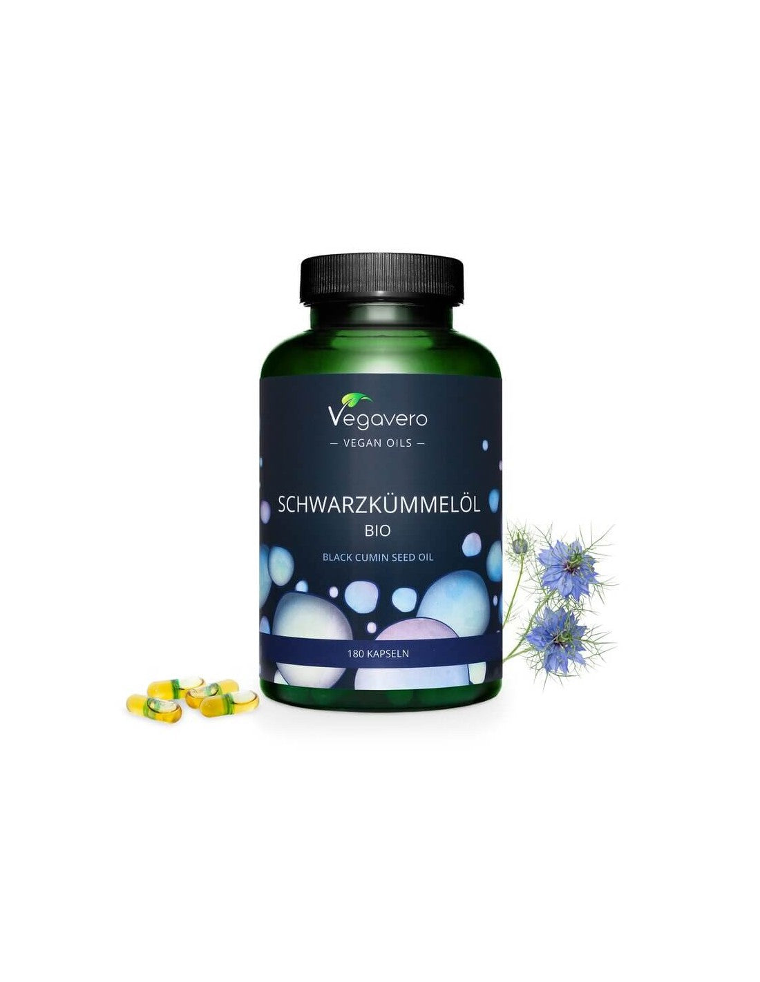 Schwarzkümmelöl Bio/ Crni kumin (organsko ulje sjemenki), 180 kapsula, 100% vegansko <tc>Vegavero</tc>