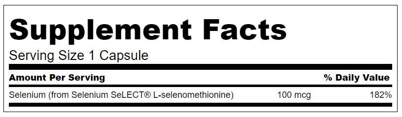 Selen 100 mcg (L-selenometionin) - 200 kapsula