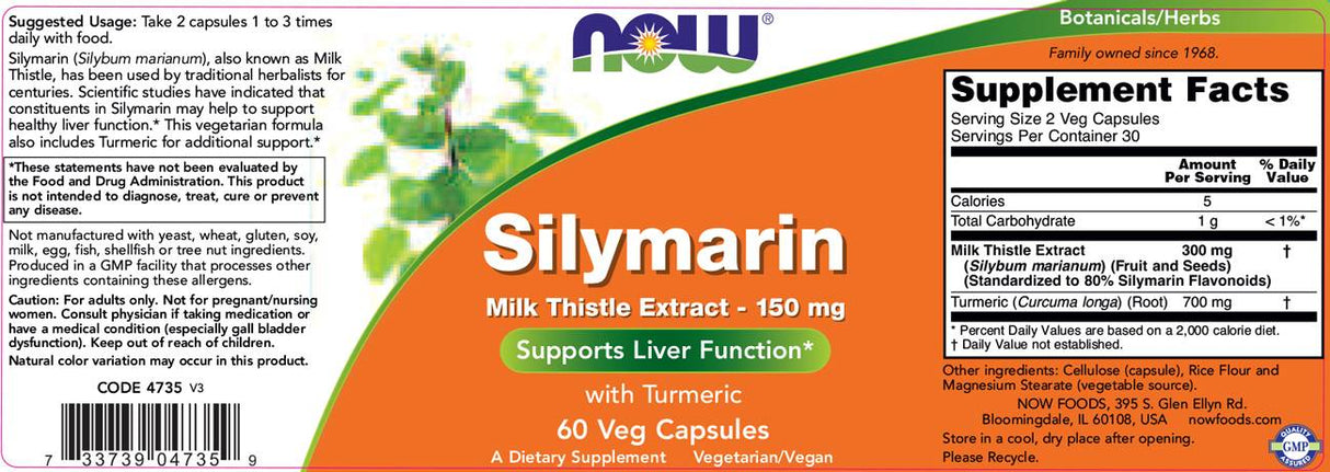 Silymarin Milk Thistle Extract 150 mg - 60 kapsula