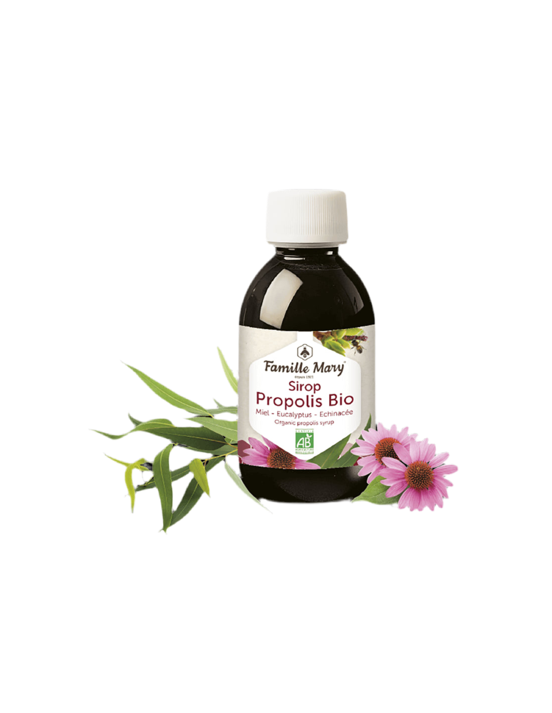 Sirop Propolis Bio (sa medom, eukaliptusom i ehinaceom), 150 ml Famille Mary