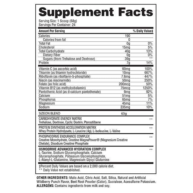 SizeOn/Get Swole - Intra Workout - 1630 grama