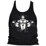 <tc>Skull Labs</tc> Majica bez rukava | Crno-bijela