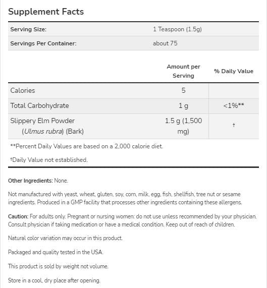 Slippery Elm Powder - 113 grama