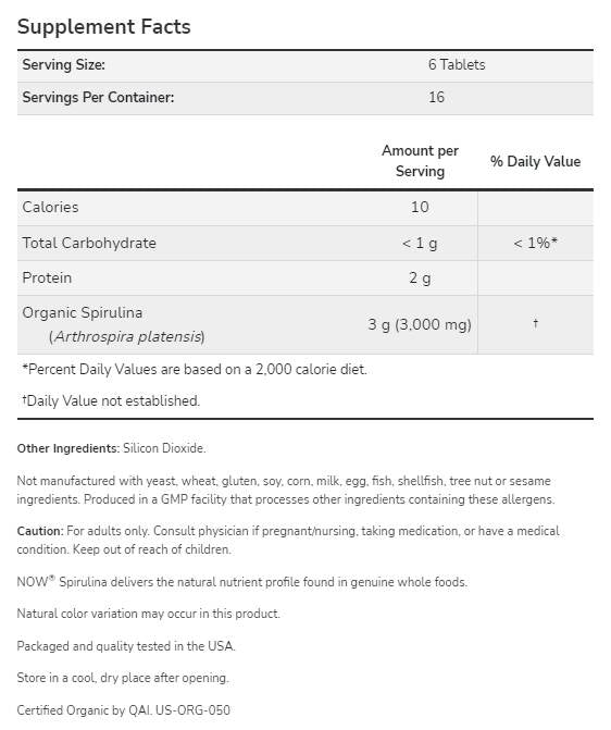 Spirulina 500 mg - 200 tableta