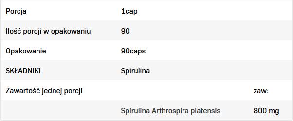 Spirulina 800 mg - 90 kapsula