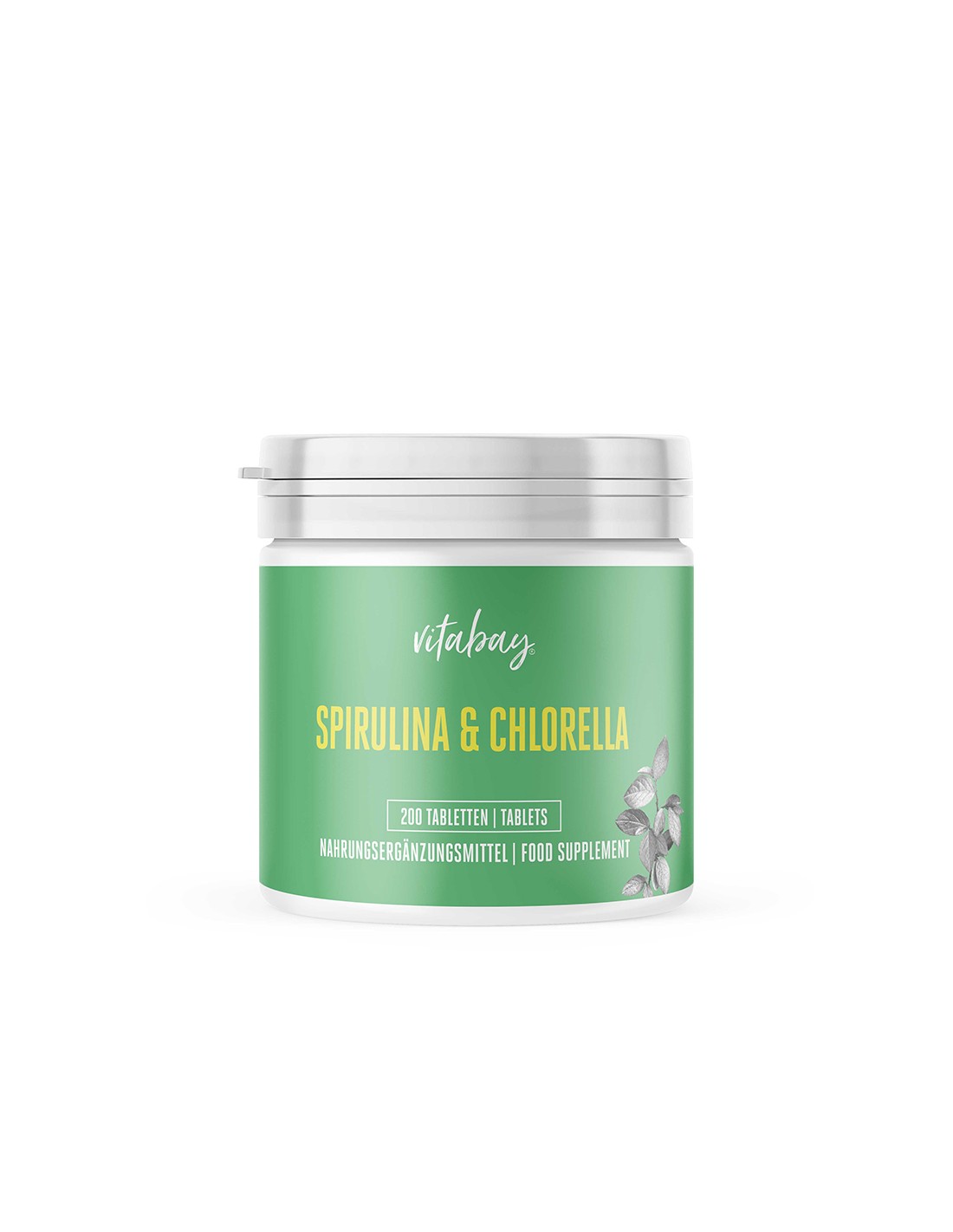 Spirulina & Ekstrakt Chlorella - Spirulina i Chlorella, 200 tableta <tc>Vitabay</tc>