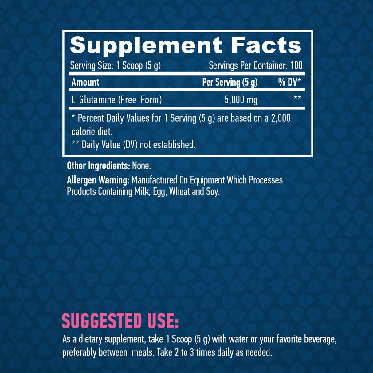 Sportski 100% čisti L-glutamin - 0,500 kg