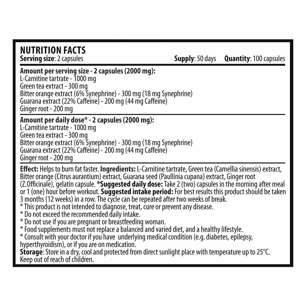 Super Extreme Burner 1000 mg - 100 kapsula