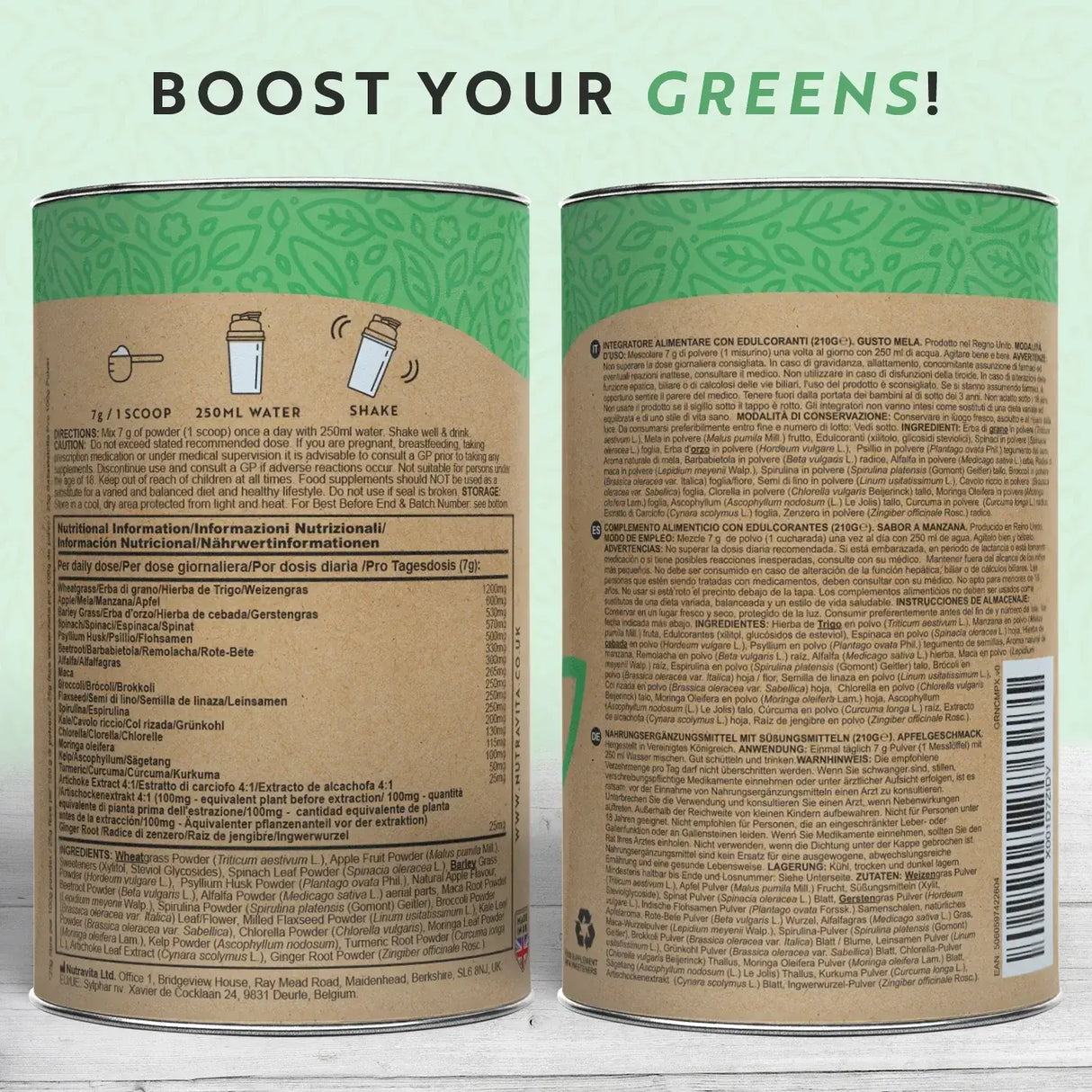 Super Greens kompleks (18 aktivnih sastojaka) 200 g <tc>Nutravita</tc>