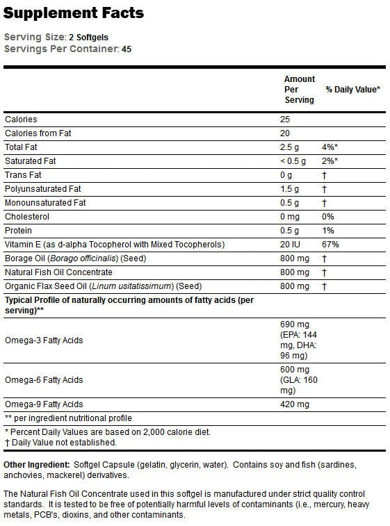 Super Omega 3-6-9 1200 mg - 90 gel kapsula