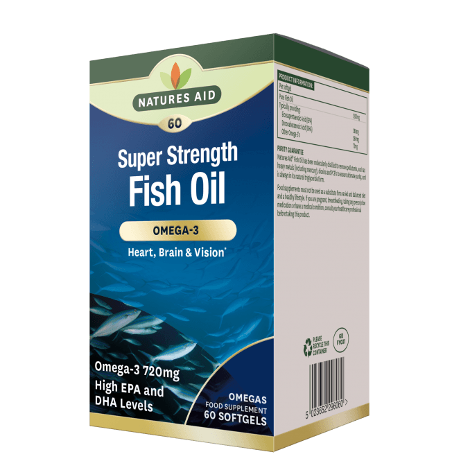 Koncentrirano riblje ulje (Super Strength Fish Oil) 1200 mg 60 mekih kapsula NaturesAid