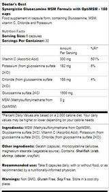 Sinergistička glukozamin MSM formula | S OptiMSM - 180 kapsula