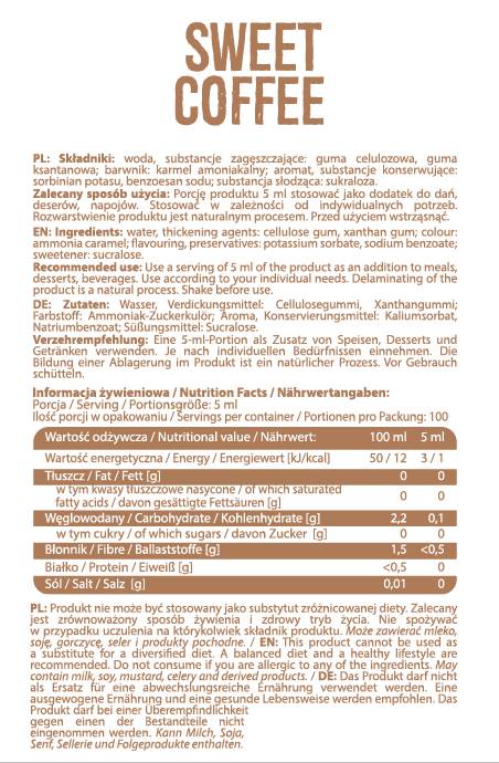 Sirup bez kalorija | Slatka kava 500 ml