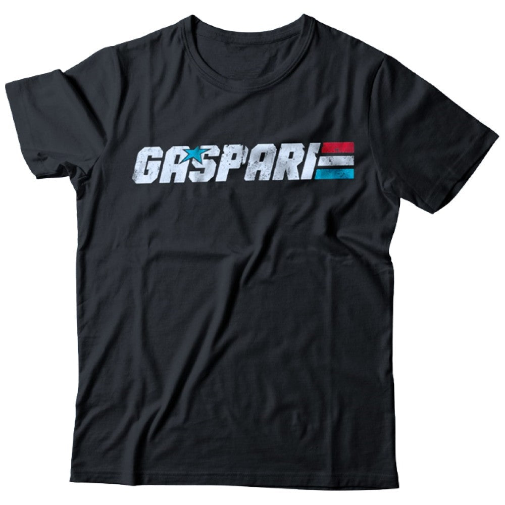 Majica kratkih rukava/Gaspari bijeli logo - crna