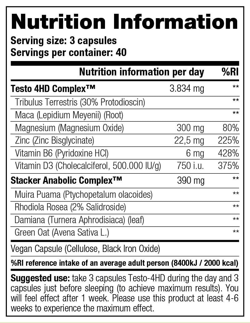 TESTO 4HD 120 kapsula