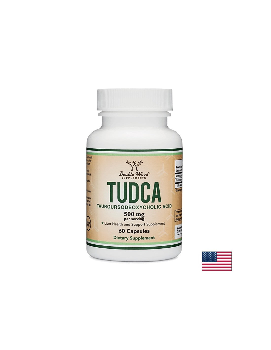 TUDCA (tauroursodeoksikolna kiselina), 500 mg, 60 kapsula <tc>Double Wood</tc>