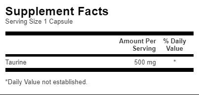 Taurin 500 mg - 100 kapsula