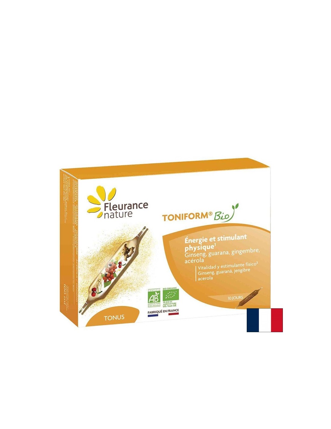 Tonus i energija - Toniform Bio, 10 ampula za piće Fleurance Nature