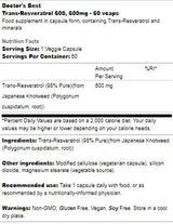 Trans-resveratrol 600 mg - 60 kapsula