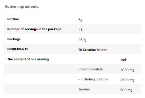 Tri kreatin malat u prahu - 0,250 kg