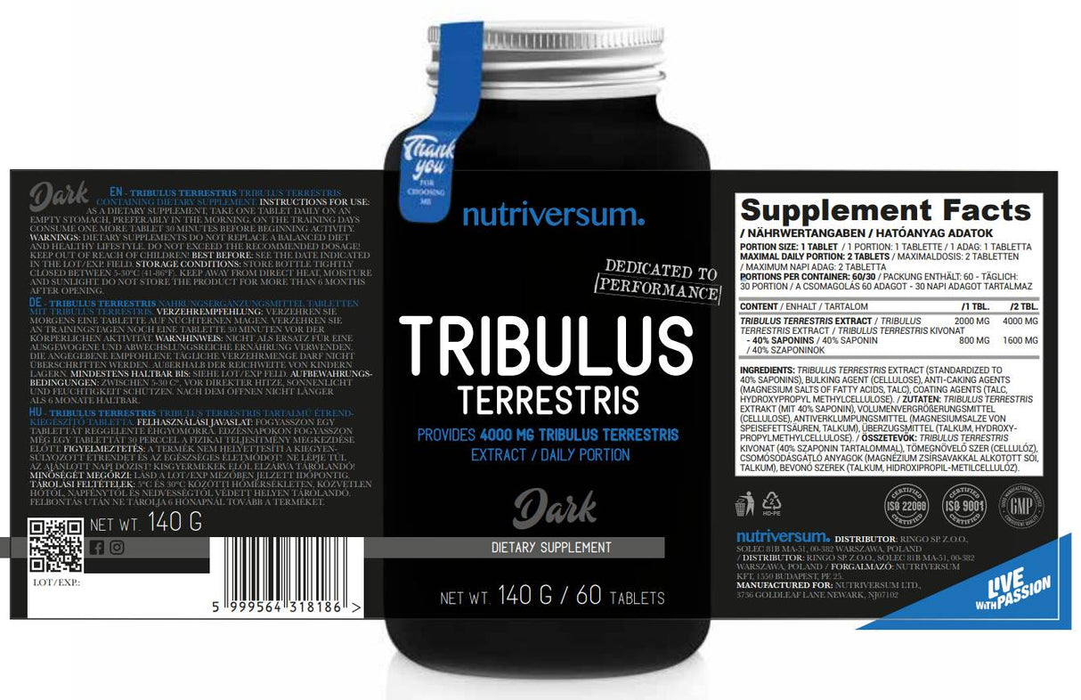 Tribulus terrestris 2000 mg - 60 tableta