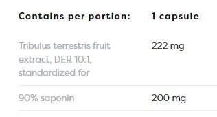 Tribulus Terrestris 90% | 200 mg saponina - 120 kapsula