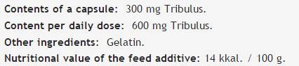 Tribulus Terrestris ekstrakt 300 mg - 60 kapsula