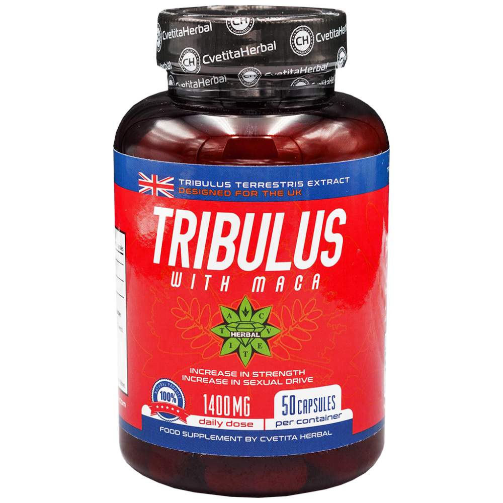 Tribulus s macom 1400 mg - 50 kapsula
