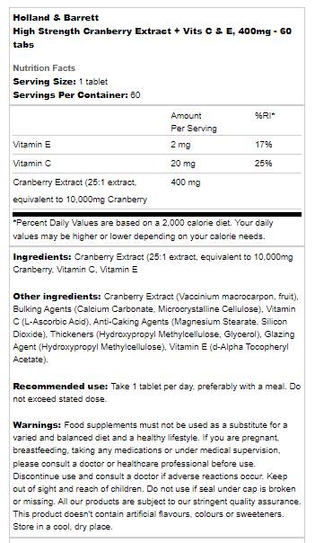 Trostruka snaga koncentrata brusnice 400 mg - 60 tableta