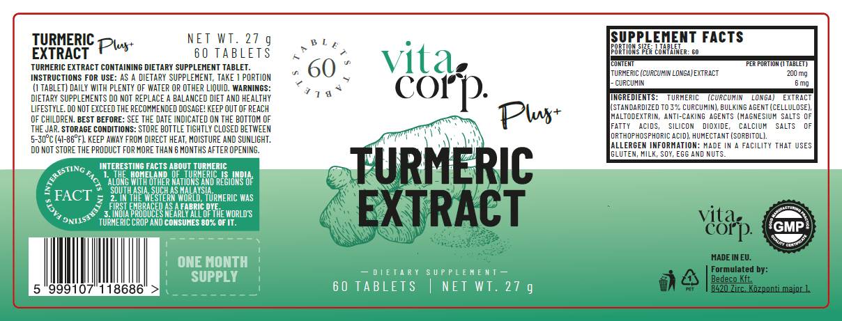 Ekstrakt kurkume 200 mg - 60 tableta