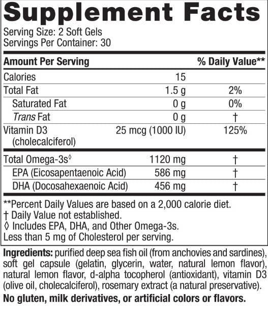 Ultimate Omega 2X Mini 1120 mg | Sa vitaminom D3 - 60 gel kapsula