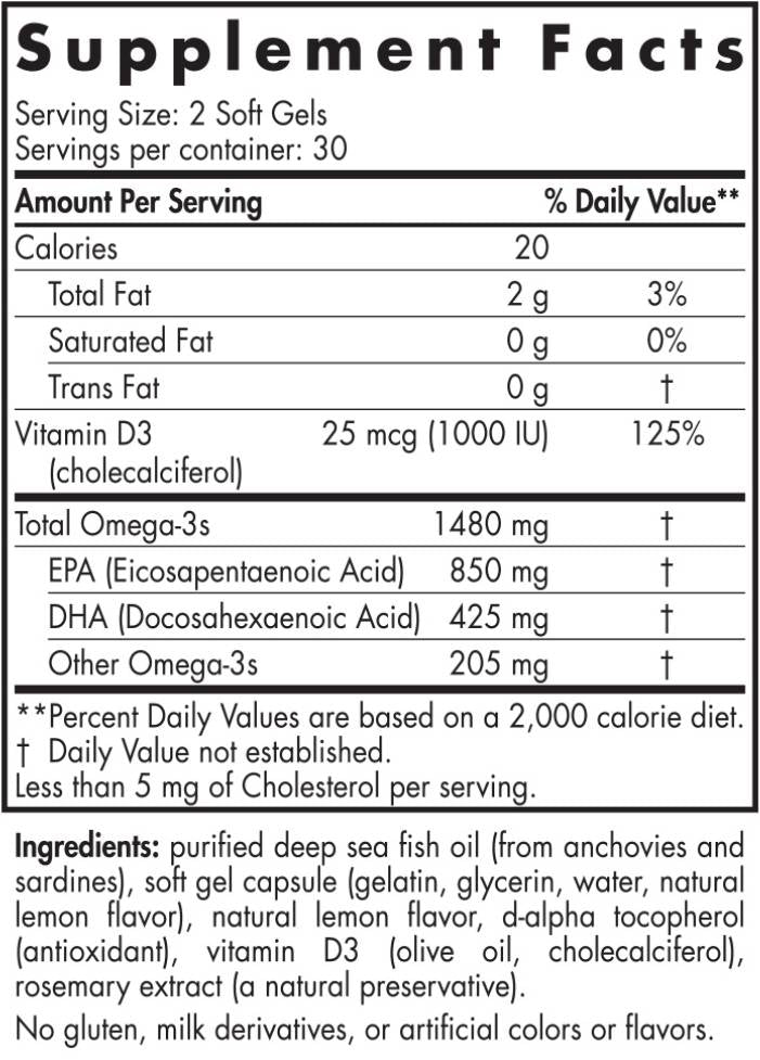 Ultimate Omega-D3 Sport 1480 mg - 60 gel kapsula