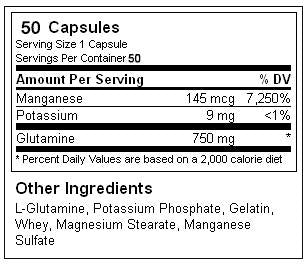 Glutamin 750 mg 100 kapsula