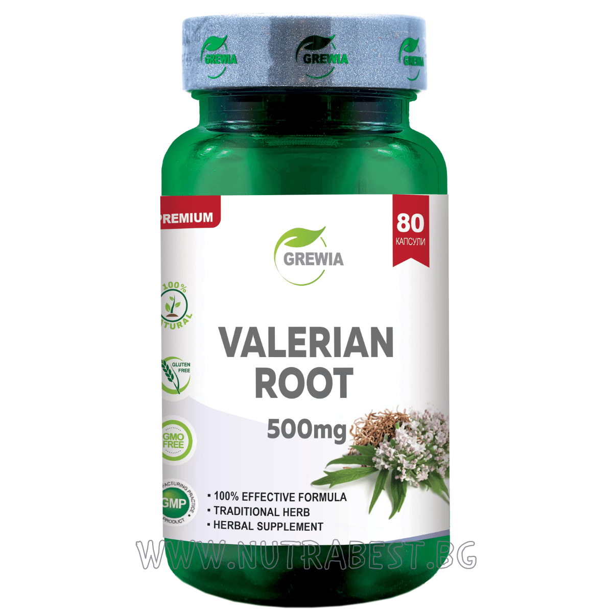 KORIJEN VALERIJANE 500MG/80 KAPSULA, 80 DOZA/ GREWIA