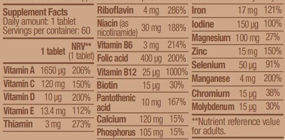 Veganski multivitamin 60 tableta