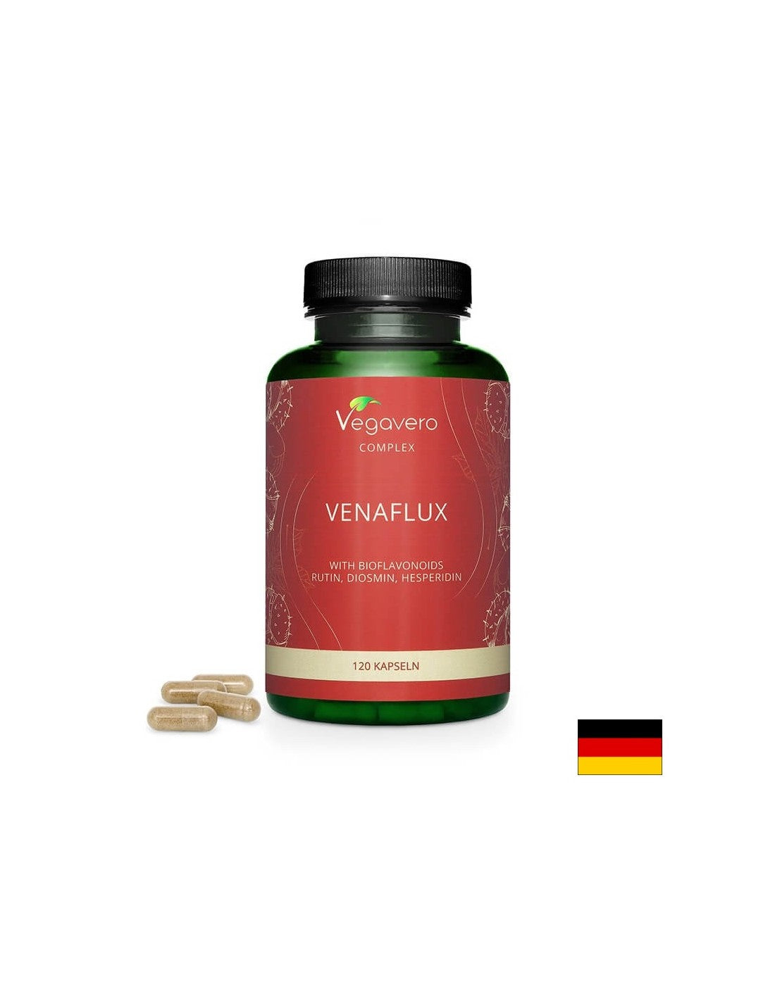 Venaflux Complex - Biljna formula protiv proširenih vena i hemoroida, 120 kapsula <tc>Vegavero</tc>