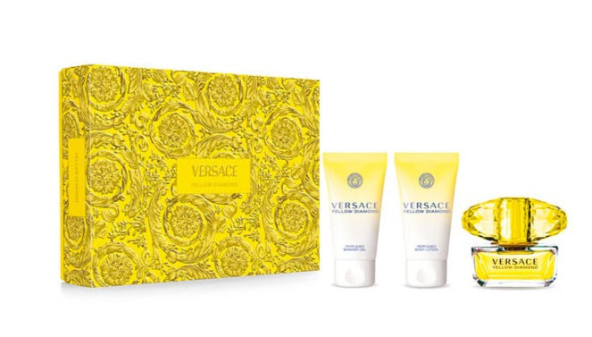 <tc>VERSACE</tc> Žuta dijamantna kutija od 3 komada