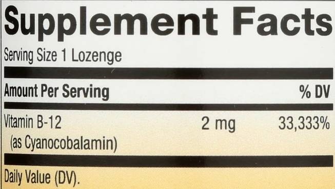 Vitamin B-12 2000 mcg - 100 dražeja