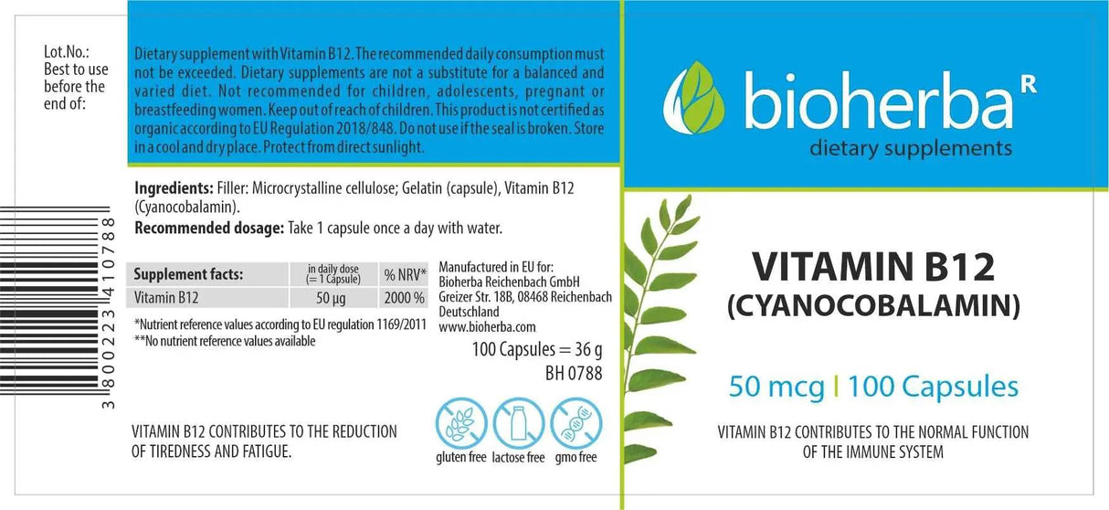 Vitamin B-12 50 mcg - 100 kapsula
