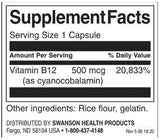 Vitamin B-12 500 mcg - 250 kapsula