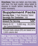 Vitamin B-12 5000mcg Fast Dissolve/100 tab.