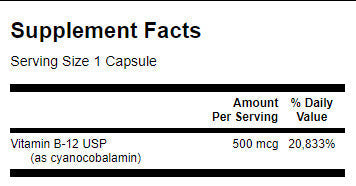 Vitamin B-12 500mcg./30 kapi - 0