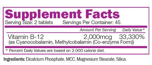 Vitamin B-12 - 90 tableta