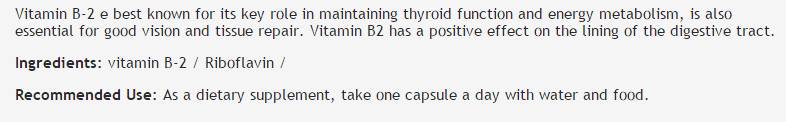 Vitamin B-2 16 mg - 100 kapsula