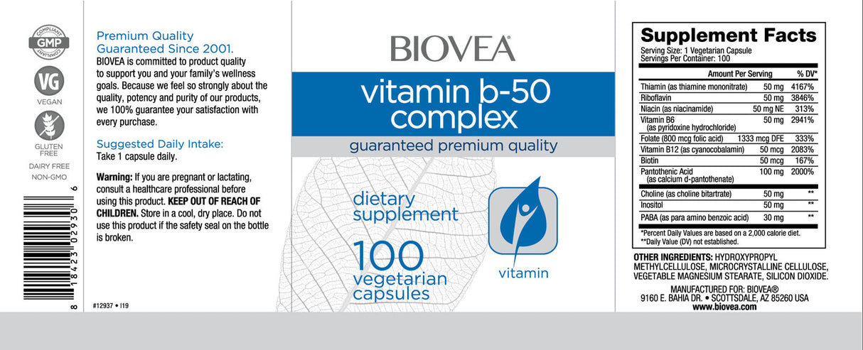 Kompleks vitamina B-50 50 mg/100 kap